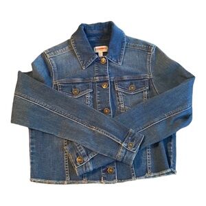 Shyanne Girls Blue Button Denim Jacket. New